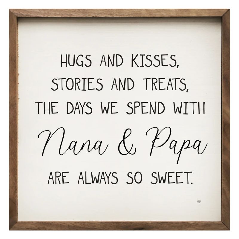 Nana & Papa Framed Sign